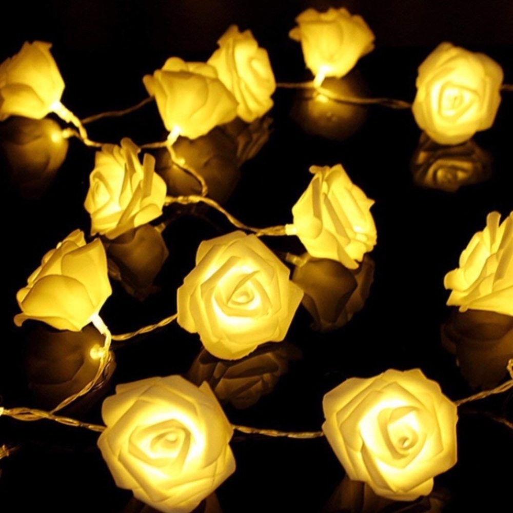 Warm White Rose String Lights